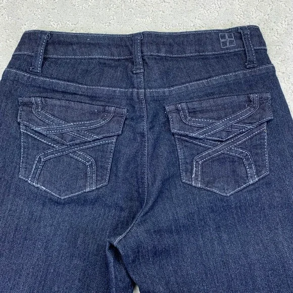 Salt Works NYCE Jeans‎ Womens 4P Med Rise Bootcut Dark Wash Denim 27x27 Actual - Picture 7 of 14